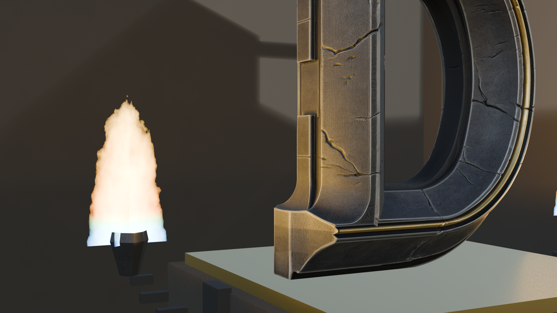 Hero logo beside sanctuary torch flame
